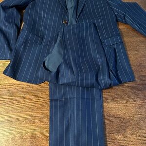 Men's Navy Pinstripe Suit